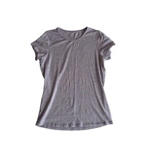 Woolx Womens Merino Wool Blend Short Sleeve Tee Purple Space Dye  M Performance